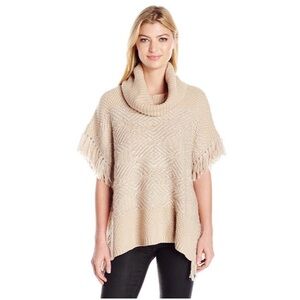 Lucky Brand Beige Cowl Neck Poncho Size L/XL